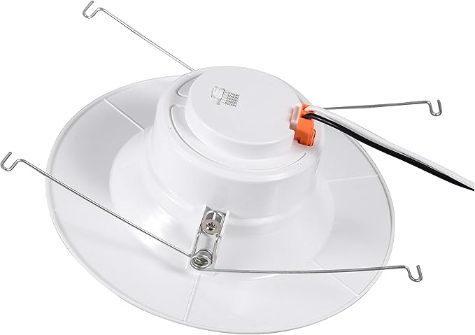 Sylvania 5"/6" Recessed LED Downlight Kit with Integrated Trim, 65W Equivalent Efficient 8.5W, Dimmable, 675 Lumens, 80 CRI, 4000K, Bright White (40622)