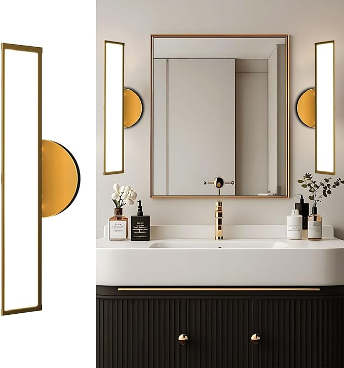Lightdot 180° Rotatable Light Panel Bathroom Vanity Lights - 17.7IN Adjustable LED Bathroom Light Fixture, Wall Mounted Illumination for Living Room, Shower Mirror, Dressing Table-G0508