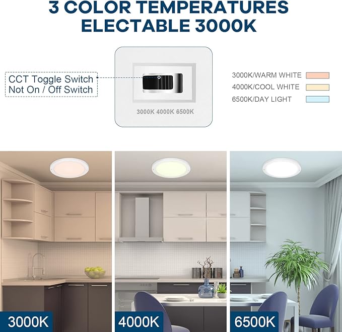 Youtob Motion Sensor LED Ceiling Light 18W, ETL Listed, Flush Mount Round Lighting Fixture for Indoor, Stairs, Closet Rooms, Porches, Basements, Hallways, Pantries, Laundry Rooms(3000k/4000k/6500k)