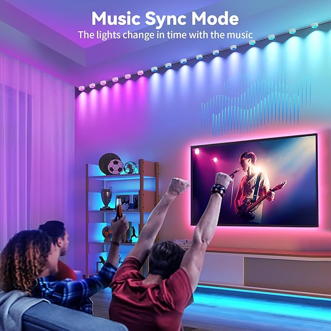 BEFAMALI 104FT Permanent Outdoor Lights, RGB Smart Outdoor Lights for House, IP67 Waterproof Outside Light, APP & Remote & Voice Control, 76 Scene Modes Music Sync for Backyard & Party Decor