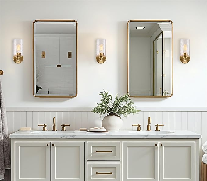Kira Home Phoebe 8" Modern Wall Sconce with Frosted Seeded Glass Cylinder Shade, Industrial Wall Light with Cylinder Glass Shade, Chrome Finish