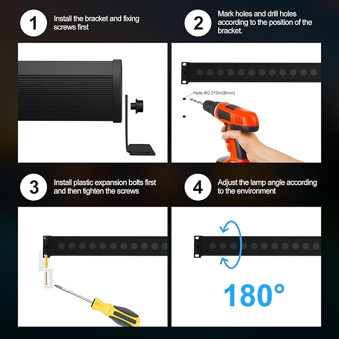 40-Inch Linkable LED Wall Washer Light Bar – Smart RGBCW Color Changing LED, Bluetooth & RF Remote Control, 2700K–6500K Tunable White, 16M Colors, 1–100% Dimmable, IP65 Waterproof