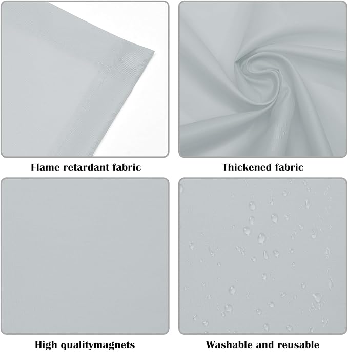 ANGSYLTH 8 Pcs Fluorescent Light Covers - 4 x 2 Feet Covers for Ceiling Lights, Magnetic Light Filters for Classroom, Office, Hospitals, Home (Light Gray-2)
