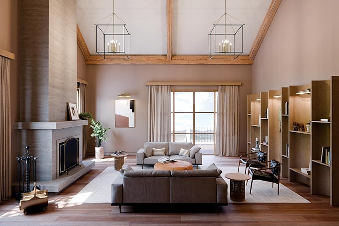 Kichler Eisley 8-Light Foyer Pendant, Soft Modern Light in Champagne Bronze and Black, Sloped Ceiling Compatible, for Foyer (40.25" x 28.25" x 28.25"), 52628CPZ