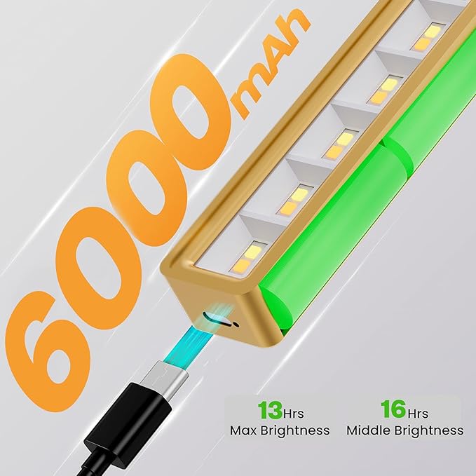 3 Pack Picture Lights Battery Operated 6000mAh - 24Inch Wireless for Gallery, Museum, Mirror, Picture Frames & Office Décor (Antque Gold)