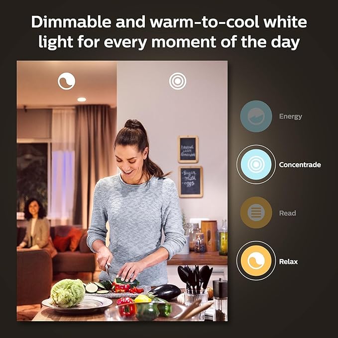 Philips Hue Smart 75W A19 LED Bulb - White and Color Ambiance Color - Changing Light - 6 Pack - 1100LM - E26 - Indoor - Control with Hue App - Works with Alexa, Google Assistant and Apple Homekit