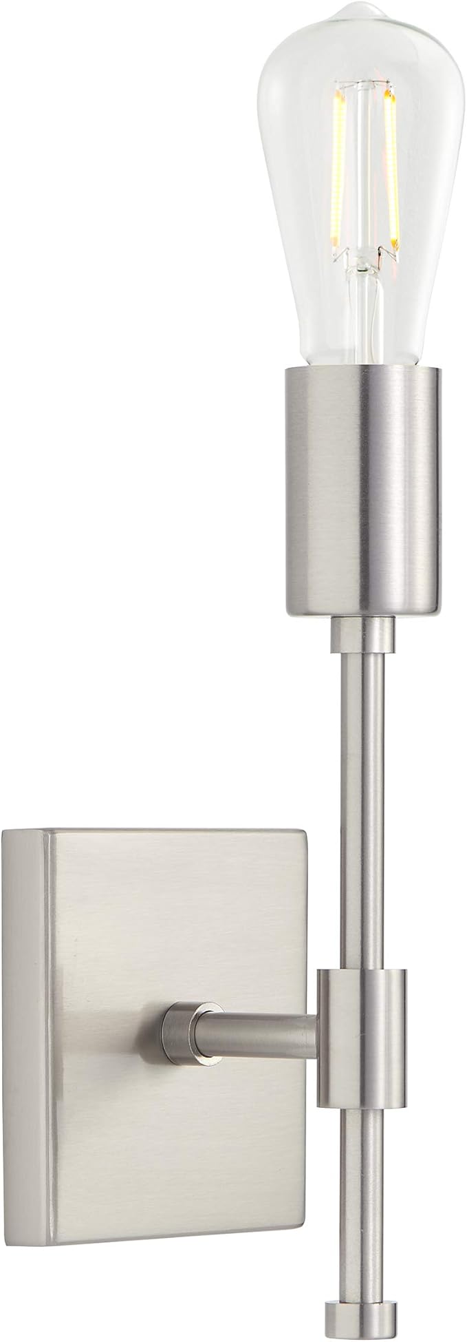 Linea di Liara Berbella Brushed Nickel Wall Sconce Light Fixture Modern Sconce Wall Lighting Bathroom Wall Sconces Hallway Light Fixtures Wall Lamp for Bedroom, LED Bulb Included, UL Listed
