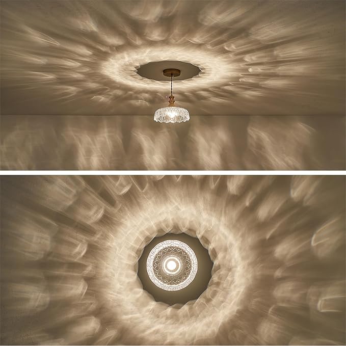 HDDFL Vintage Pendant Lights Fixture Modern Pendant Lighting Fixtures 11.8inch Hanging Lamp for Kitchen Island Bedroom Living Room Hallway