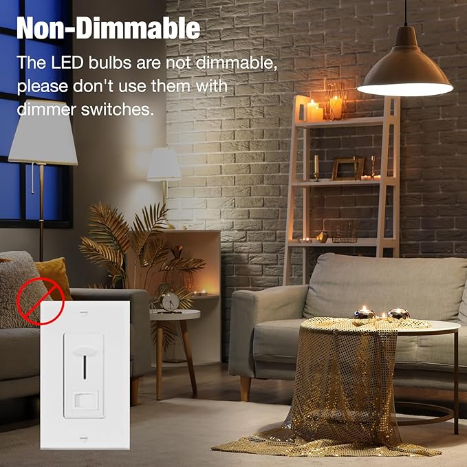 BUBO Ceiling Fan Light Bulbs 60 Watt Equivalent, E12 LED Bulb Cool White 4000K, 5.5W Small Base LED Light Bulbs, A15 Candelabra Base Bulb, 120V, 650LM, Non-Dimmable, 20 Pack