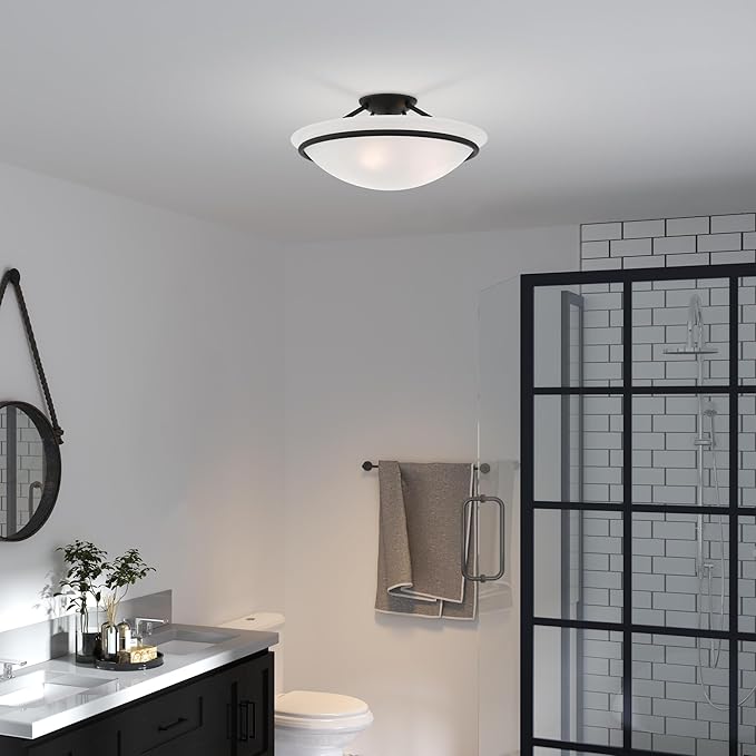 Livex Lighting 4824-04 Newburgh 3-Light Ceiling Mount, Black