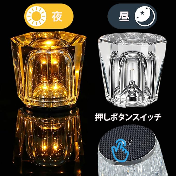 Crystal Diamond Table Lamp USB Charging Touch Lamp K9 Crystal Table Lamp with 3 Color, Diamond Lamp for Nightstand Bedroom Livng Room Decor Christmas Gifts (Style A, 3 Color)