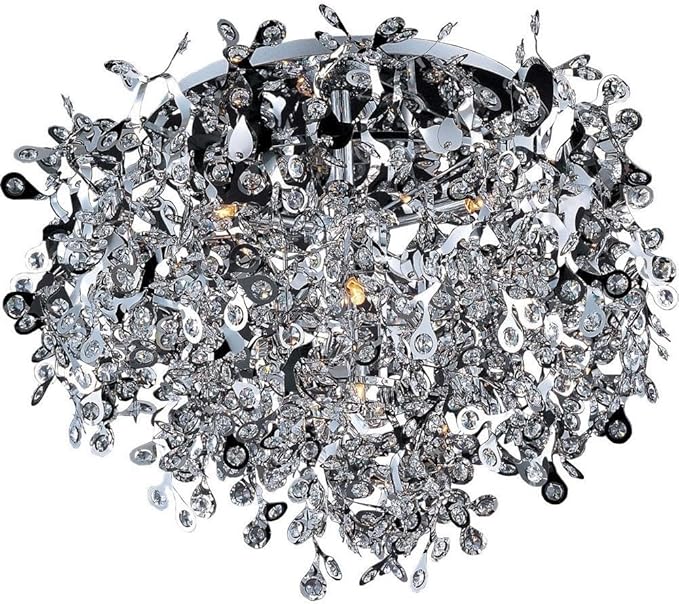 Maxim Comet-Seven Light Flush Mount in Crystal style-25 Inches Wide by 19.5 inches high