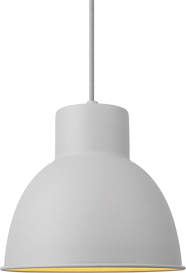GLOBE Electric 61002 1-Light Pendant, Matte Gray, Gray Designer Fabric Cord