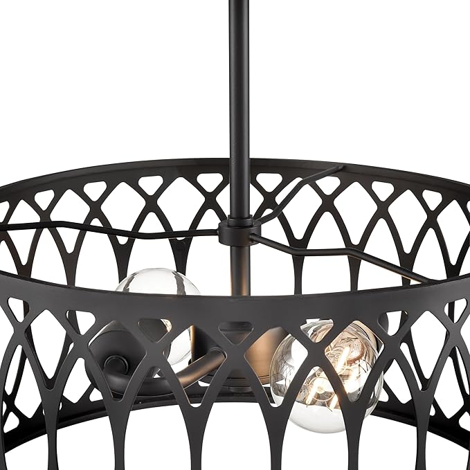 ML Lighting 42102-MB Arelyn 13" Wide 2-Light Pendant - Matte Black