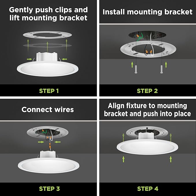 Feit Electric LED Ceiling Downlight, Dimmable Flat Panel Ceiling Light with Color Selection (5CCT), TP24 Adapter Included