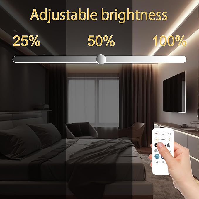 AXMOTUT COB LED Strip Light with Remote, Dimmable 24.6FT/7.5M Flexible High Density LED Light,4000K Natural White 2400LEDs Super Bright LED Light Strip CRI 90+ for Bedroom,Kitchen,DIY Home Decoration