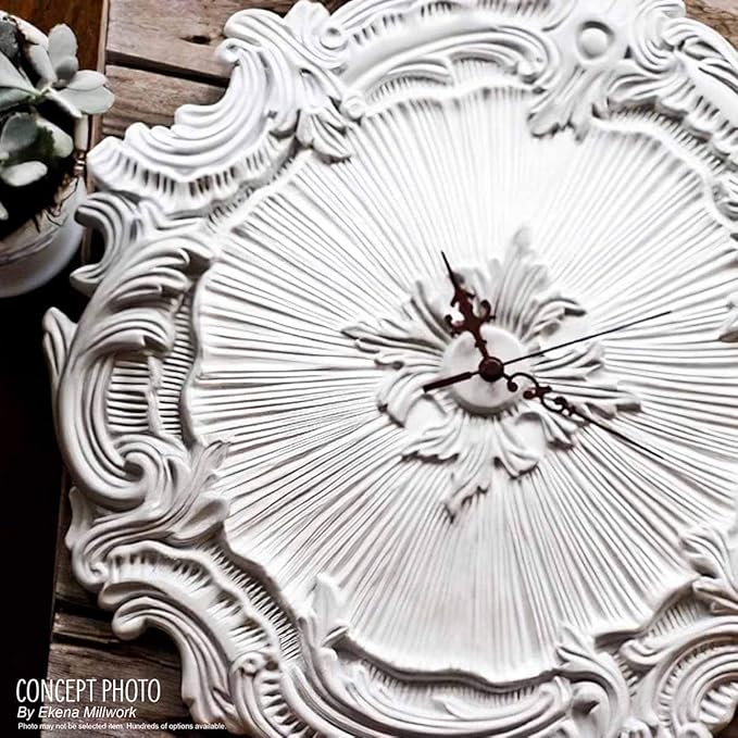 Ekena Millwork CM12BRMMF 12 1/2"OD X 3 7/8"ID X 3/4"P Bradford Ceiling Medallion Fits Canopies Up to 6 5/8", Mississippi Mud
