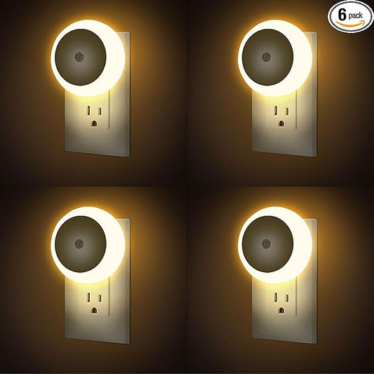 LED Night Light, Night Lights Plug into Wall, Auto Dusk to Dawn Sensor Night Lamp Led Night Light for Bedroom, Bathroom, Hallway Stairs (Warm White, 4 Pack)
