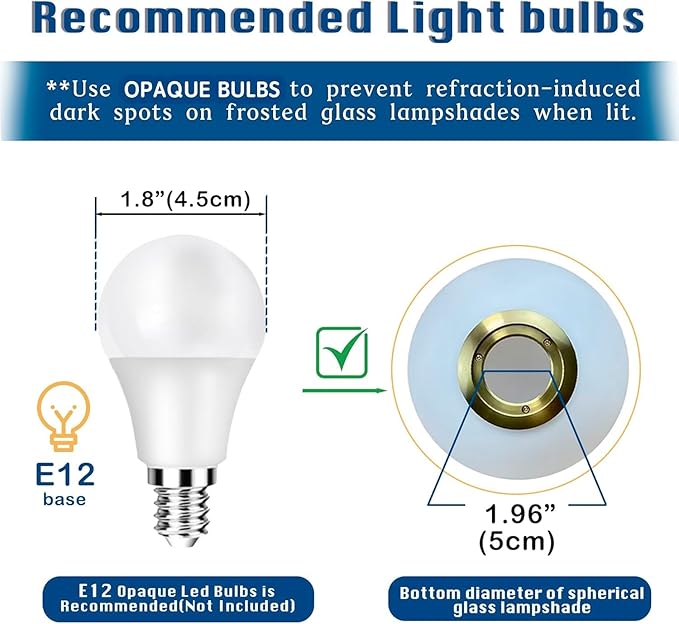 Alighting Gold Semi Flush Mount Ceiling Light – 7" Opal Glass Globe, Mid-Century Modern Ceiling Light Fixture for Bedroom, Bathroom, Closet, Hallway, Entryway – Easy to Install