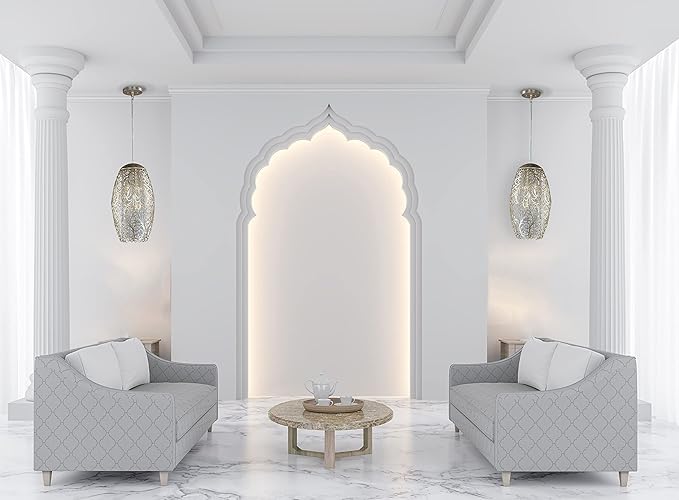Maxim Arabesque-Six Light Pendant in Crystal style-13 Inches Wide by 22 inches high
