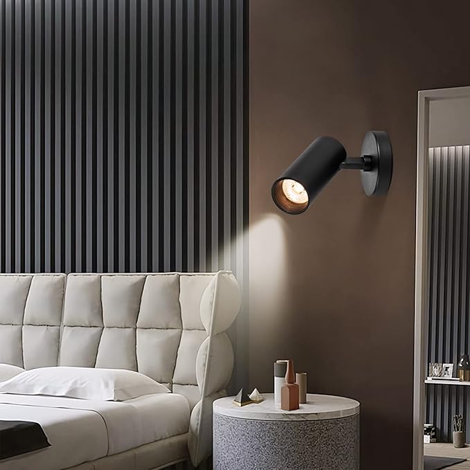 LED Ceiling Spotlight 5CCT 2700K/3000K/3500K/4000K/6000K Selectable Dimmable,Spot Light Indoor Adjustable Flush Mount Lights Fixture 12W CRI 90+, Tilt Angle Accent Lighting, Black 2 Packs