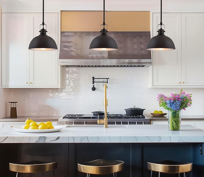 Kira Home Belle 9" Contemporary Industrial Pendant Light, Adjustable Length + Shade Swivel Joint, Oil-Rubbed Bronze Finish