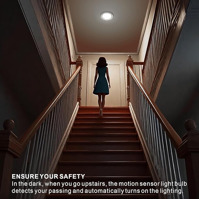 Motion Sensor Downlight, Dusk to Dawn Security 6 Inch Led Recessed Night Lights,17W Equivalent 100W 5800K Daylight, Indoor Motion Activation Detector Retrofit Ceiling Light, 2 Packs