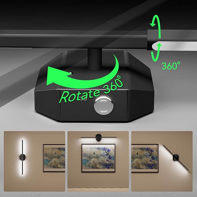 Battery Operated Wall Sconce Set of Two,Wireless Wall Sconces USB Rechargeable Wall Lights with Remote Control,3000K-6000K Dimmable for Bedroom,Background Wall,Living Room,Hallway,Wall Decor,28inch