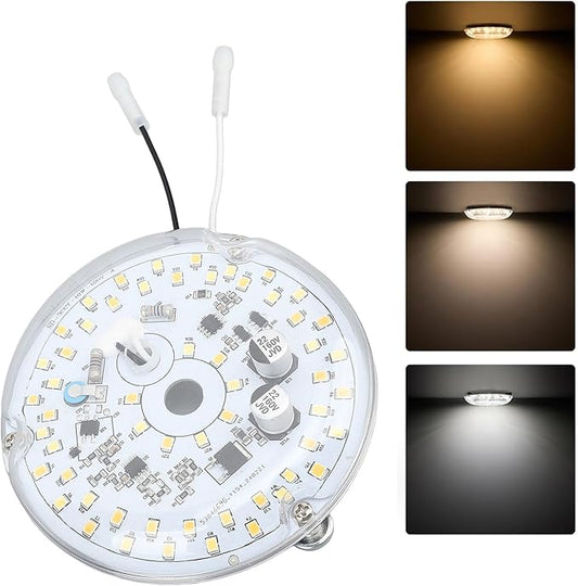 Yoidesu 3.93” Ceiling Fan LED Light Replacement, 18W 2000LM 3 Color Dimmable Magnetic LED Retrofit Kit for Ceiling Fan Pendant Light
