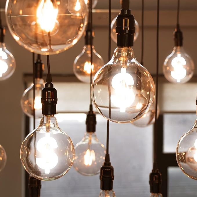 Plug in Hanging Light Kit, Retro Hanging Lights with Plug in Cord, E26 E27 Industrial Pendant Light Fixture, 9.8 FT Cord with On/Off Switch Hanging Lamp for Living Room Bedroom 5 Pack (White)