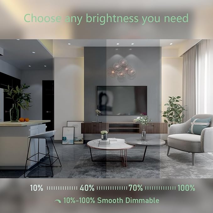 Soliseed 5/6 Inch Retrofit LED Recessed Lighting,12W=60W,5000K Daylight,800LM,Height Adjustable Retrofit Downlight ETL Damp Rated,Dimmable,Bevel Trim,Recessed Lights Easy Install,6-Pack