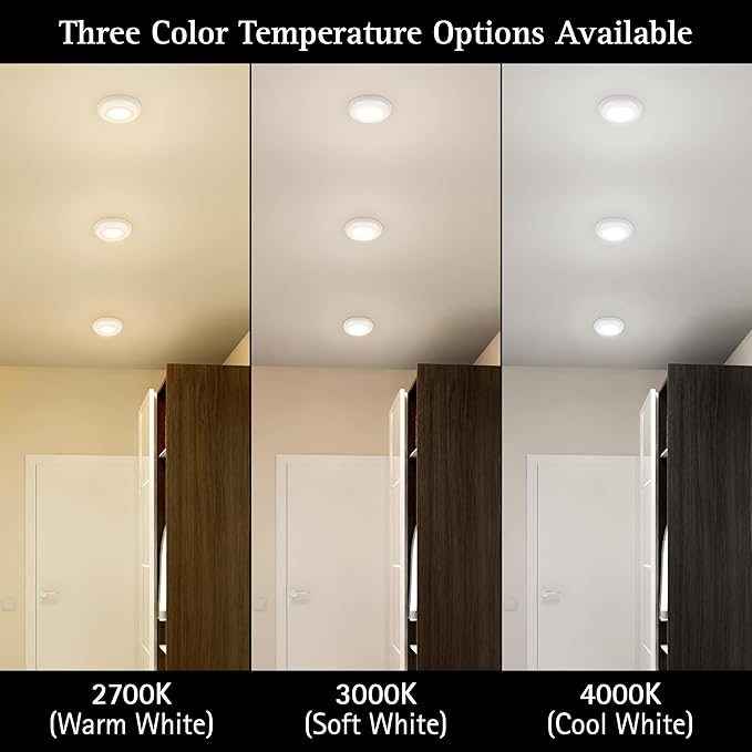 Ultralux 6" LED Flush Mount Ceiling Light – Dimmable, Slim Puck Downlight - Over 50,000 Hours of Energy Efficient LED Light - Multi-Purpose Easy-Install Light Fixture - (1 Pack, Cool White)