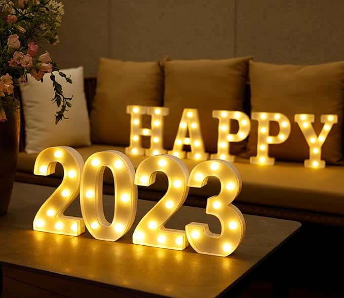 DyingSwan Small Led Marquee Letters, Light Up Letters, 8.58 Inch Led Letter Lights, Battery Powered Lighted Sign for Table, Party, Birthday, Christmas Decor (Letter H)