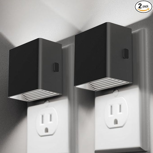 DORESshop LED Night Lights Plug into Wall [2 Pack], Plug in Nightlight, 3 Level Brightness Adjustable Night Light, Dusk to Dawn Sensor, Nightlights for Adults, Bedroom, Bathroom, Hallway, 5000K