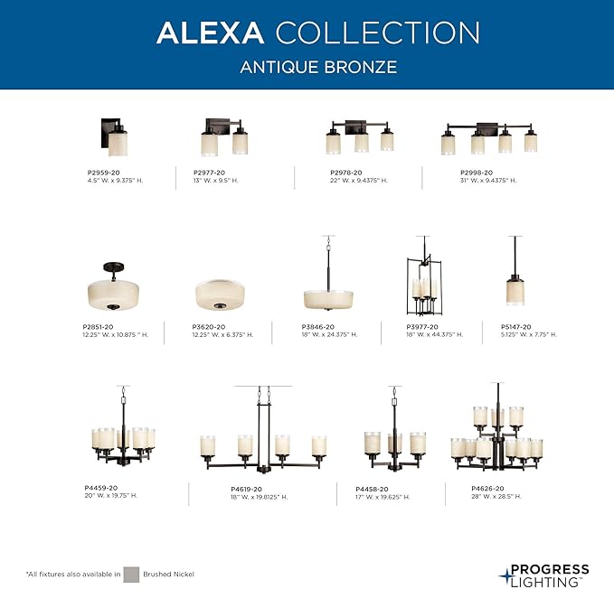 Progress Lighting Alexa Collection Two-Light 12-1/4'' Flush Mount