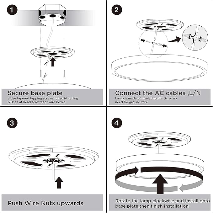 TALOYA Dimmable Flush Mount Ceiling Light,15.8Inch,24W,5 CCT,LED Ceiling Light Fixture for Bedroom,Kitchen,Living Room,White