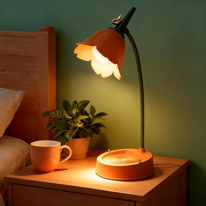 magical JD LED Desk Lamp Cordless Table Light Adjustable Gooseneck Dimmable Touch Rechargeable Battery Eye-Caring Night Light for Kids, Mini Cute Lamp for College Dorm Bedroom Reading, Yellow