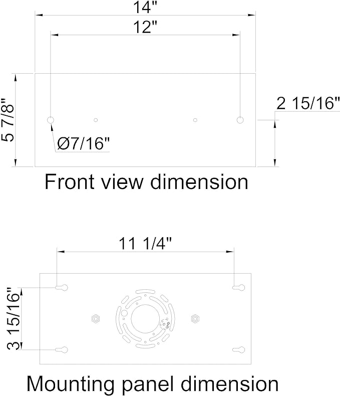 Two Pendant Light Linear Canopy Accessory Light Kit, 14 inch Flush Mount Cluster Canopy, Hanging 2 Lights with One Outlet Box for Kitchen Island, Mounting Hardware Included, Matte White…
