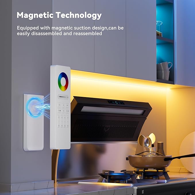 PAUTIX Matter WiFi LED Controller Kit ML5 Compatible with Tuya APP/Homekit/Smart Life/Alexa/Google Home/Siri, DC12-48V Dimmable with RF Remote for Single Color/CCT/RGB/RGBW/RGBCCT LED Strip Lights