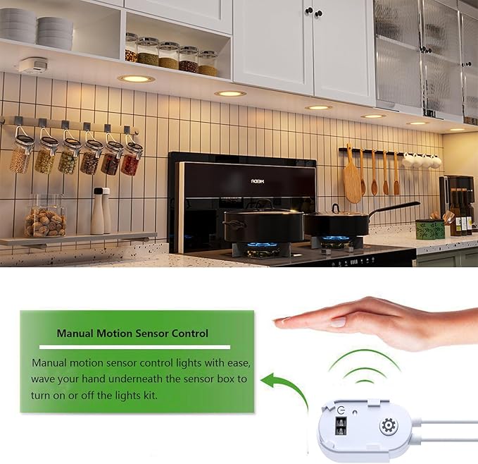 Smart Puck Lights 2700-6500k Tunable Under Cabinet Lighting with Alexa,Google Home,App & Remote Control, LED Puck Light Dimmable for Kitchen,Shelf,Workbench,RV Ceiling,Recess Mount,12V,2W/pc,3pcs
