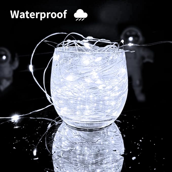 Solar String Lights Outdoor, 99 Feet 300 LEDs 8 Modes Solar Fairy Lights, Waterproof Outdoor Light for Patio Garden Yard Christmas Tree Halloween Wedding Party Decorations, White