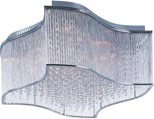 Maxim Swizzle-Twenty Light Flush Mount in Crystal style-19.75 Inches Wide by 9.5 inches high