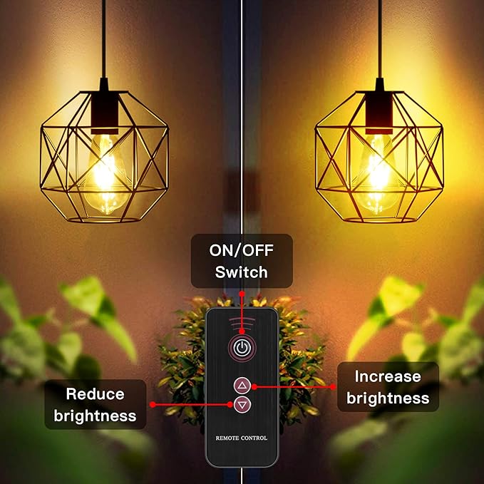 Solar Pendant Light - Outdoor/Indoor Solar Chandelier with Pull Cord, Perfect for Home, Chicken Coop, Porch, Barn, Greenhouse, Patio, Garden