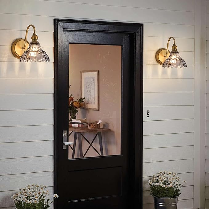 Vintage Grey Lampshade Bedroom Wall Sconces Bathroom Wall Sconce Light Wall Light Fixtures for Hallway Kitchen Dress Room