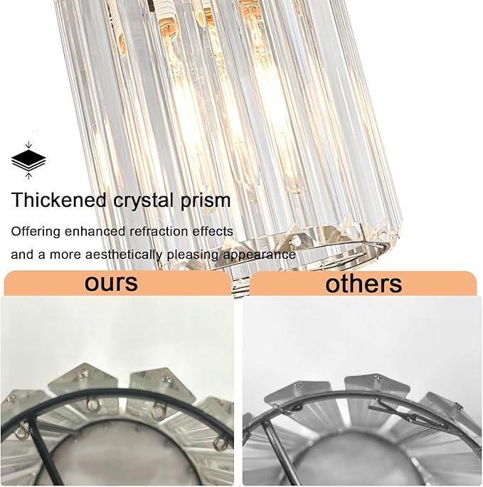 Pendant Lights Kitchen Island 3 Pack, Adjustable High Bronze Modern Crystal Mini Chandelier Ceiling Hanging Pendant Light Fixtures for Kitchen Hallway Dining Room Bedroom