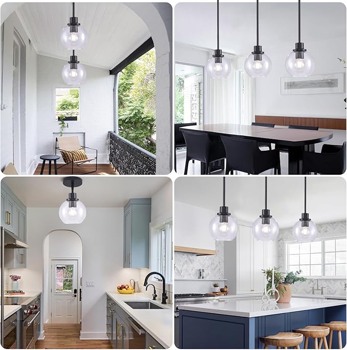 Pendant Lamp with Glass Shade, Modern Antique Brass Pendant Lights,Hanging Light Vintage Glass Shade, Island Light Pendant Light Fixture for Bedroom Living Room Kitchen