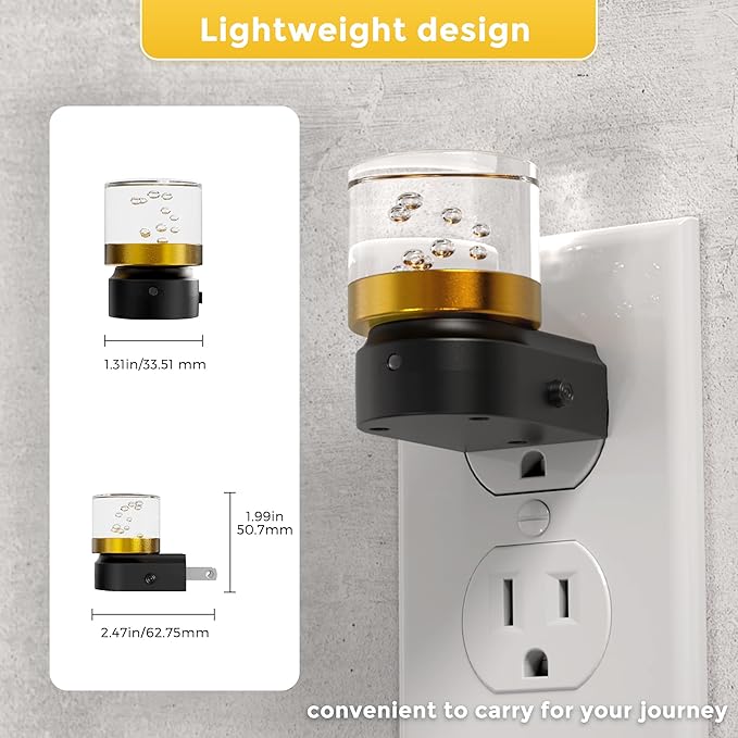 L LOHAS LED Night Light, Night Lights Plug into Wall, 3000K Soft Light LED NightLights, Built in Dusk to Dawn Sensor Bubble Wall Light for Hallway, Bathroom, Rooms