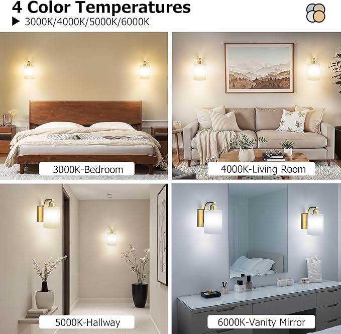 iThird Battery Operated Wall Sconces Set of 2: 6000mAh Rechargeable Wall Light with Touch and Remote, Wireless Wall Lamp for Bedroom, Gold Modern Cordless Wall Scones for Living Room Hallway Bathroom