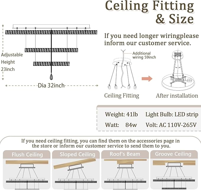 ykolupty W32'' Modern Chandelier for Living Room Crystal Chandeliers Flush Mount Chandelier for Dining Room Bedroom Foyer Dimmable 2700-6000K (Gold Chandelier)