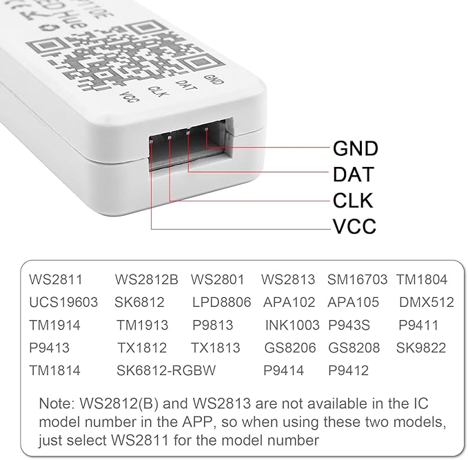 RGBZONE Bluetooth LED Controller, SP110E Pixel LED Light Strips Controller, Smart APP Control for 5V/12V/24V WS2812B WS2813 SK9822 APA102 SK6812 LPD8806 DMX512 1903 RGB/RGBW